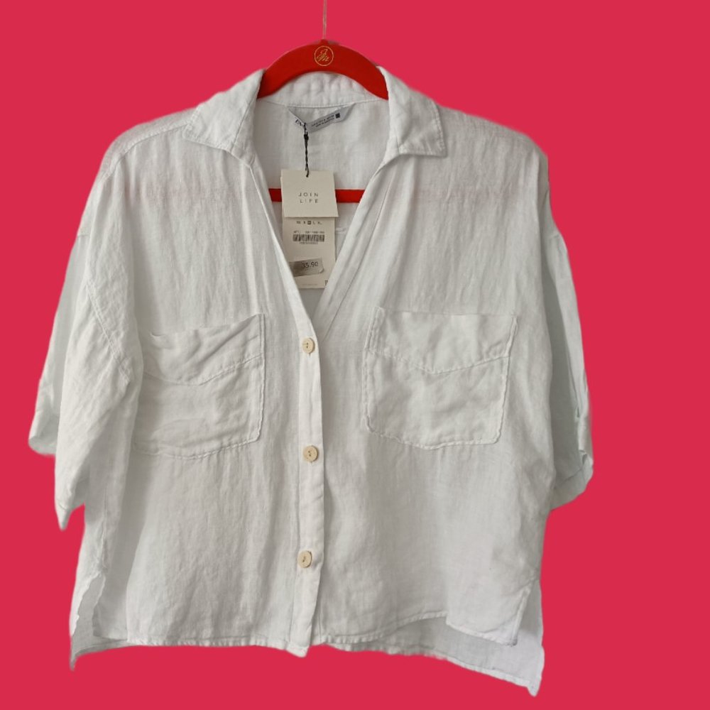 Zara woman classic white shirt size M 😊🤍